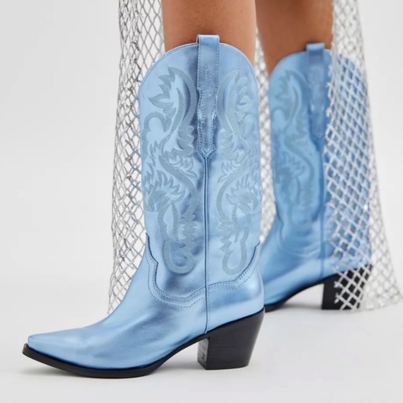 Jeffrey Campbell Shoes - Jeffrey Campbell Dagget Blue Western Style Women's Cowboy Boots 7.5